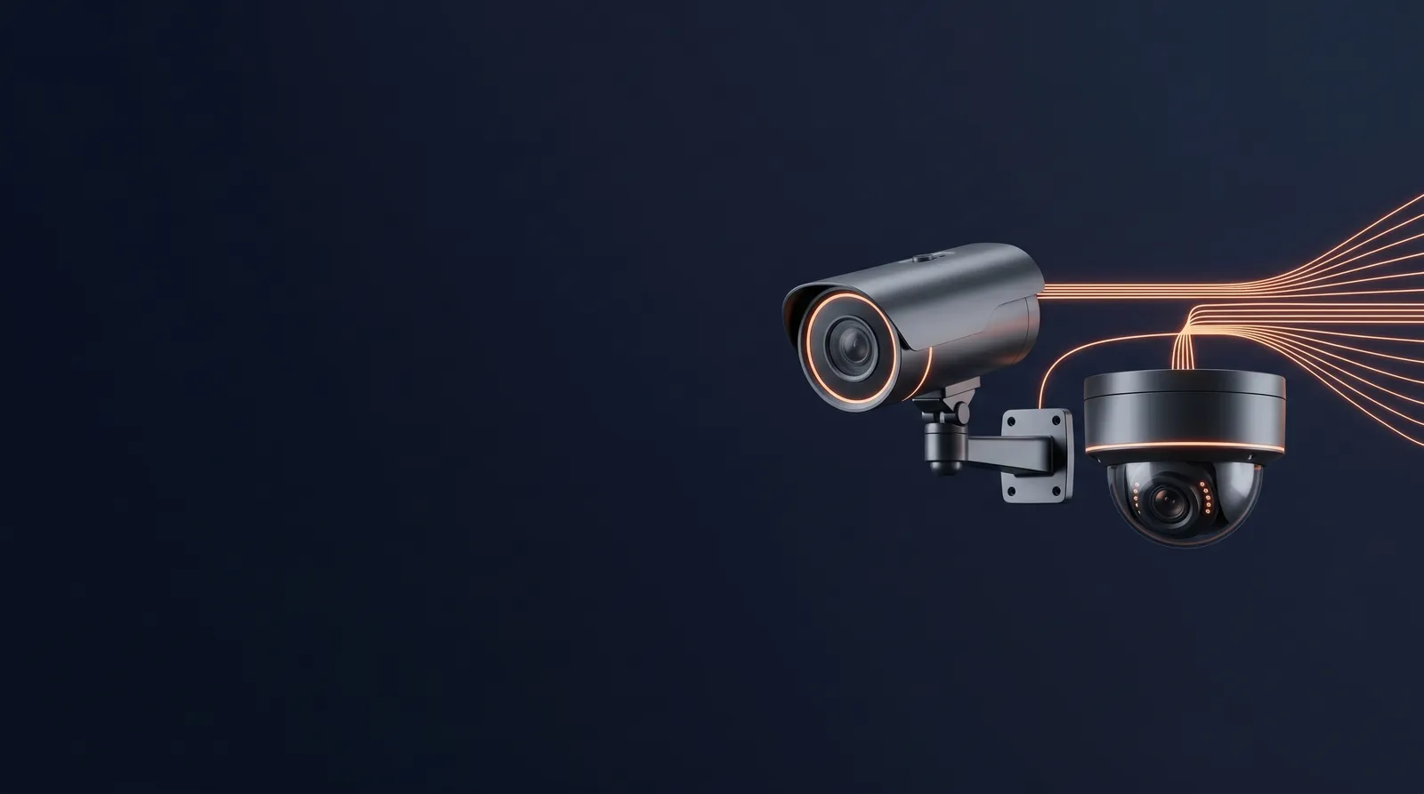 CCTV installation in the UAE, IP cameras mounted and monitored by IP Care engineers